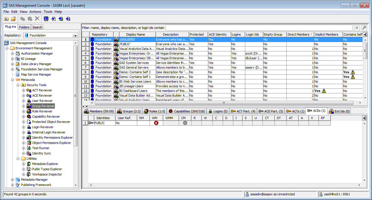 Metacoda Security Plug-ins: Group Reviewer (ACE Protections Tab)