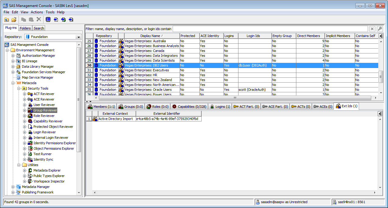 Metacoda Security Plug-ins: Group Reviewer (External Identities Tab)