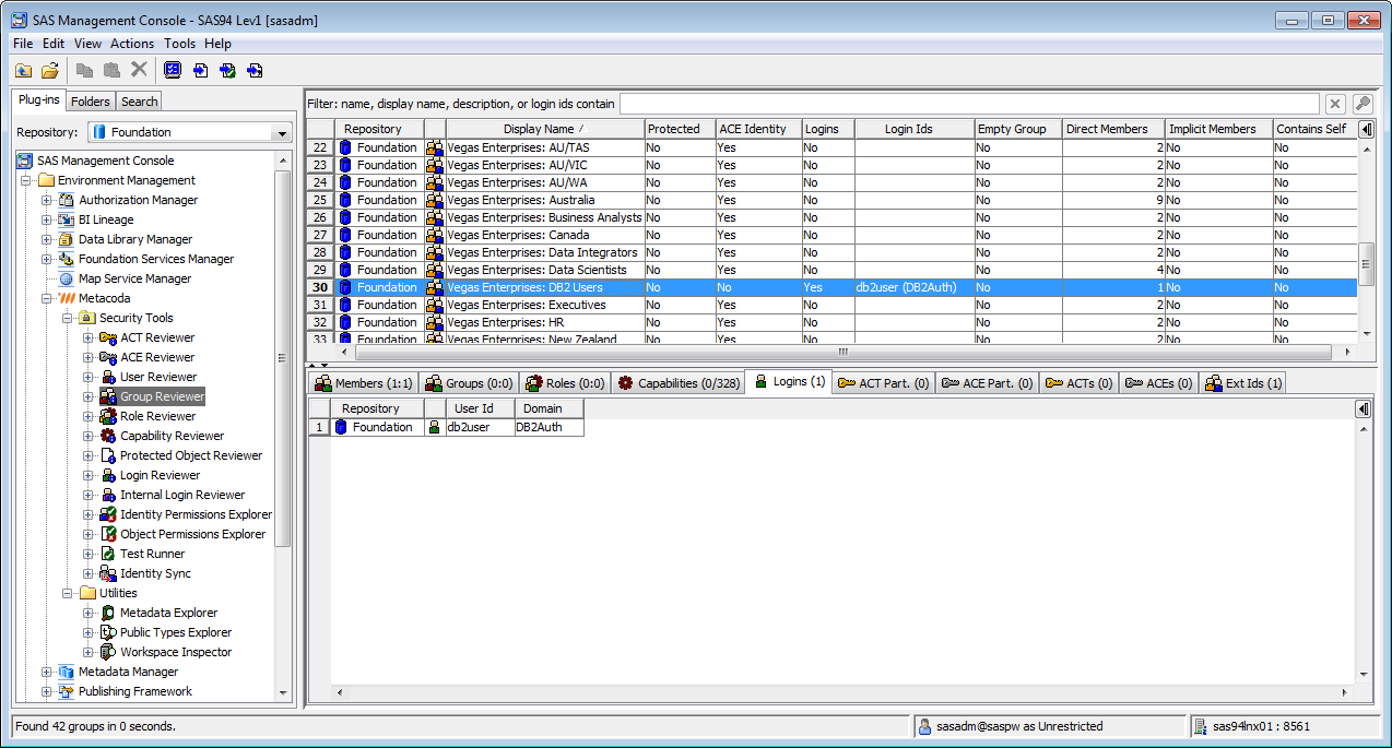 Metacoda Security Plug-ins: Group Reviewer (Logins Tab)