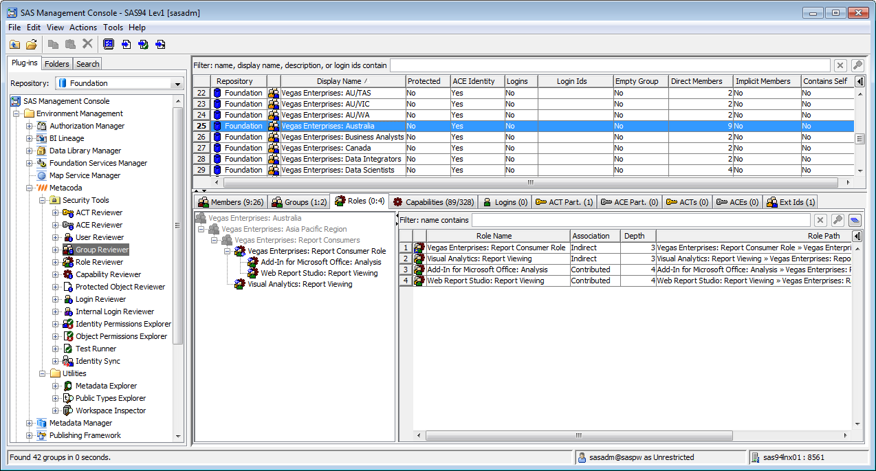 Metacoda Security Plug-ins: Group Reviewer (Roles Tab)