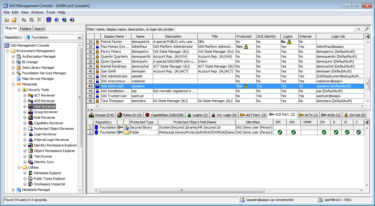 Metacoda Security Plug-ins: User Reviewer (ACE Participation Tab)