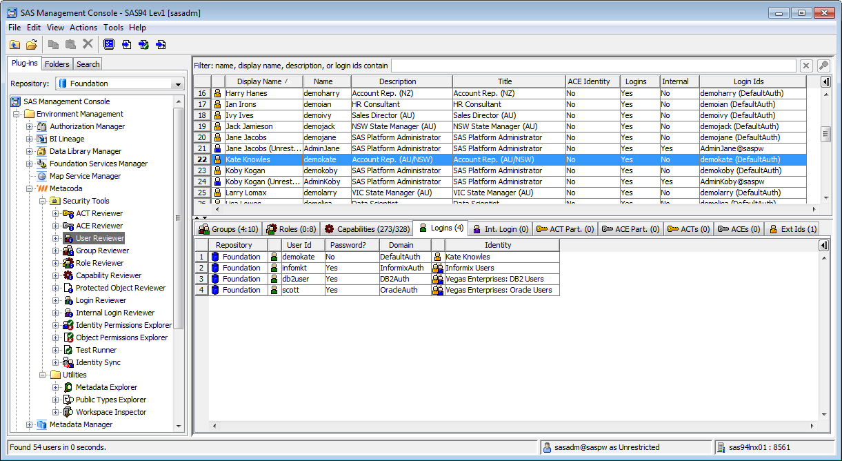 Metacoda Security Plug-ins: User Reviewer (Logins Tab)