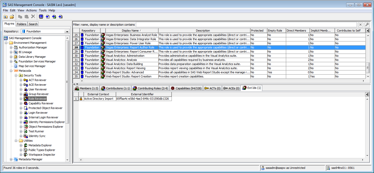 Metacoda Security Plug-ins: Role Reviewer (External Identities Tab)