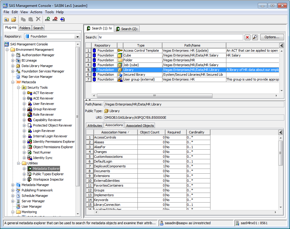 Metacoda Utility Plug-ins: Metadata Explorer (Associations Tab)