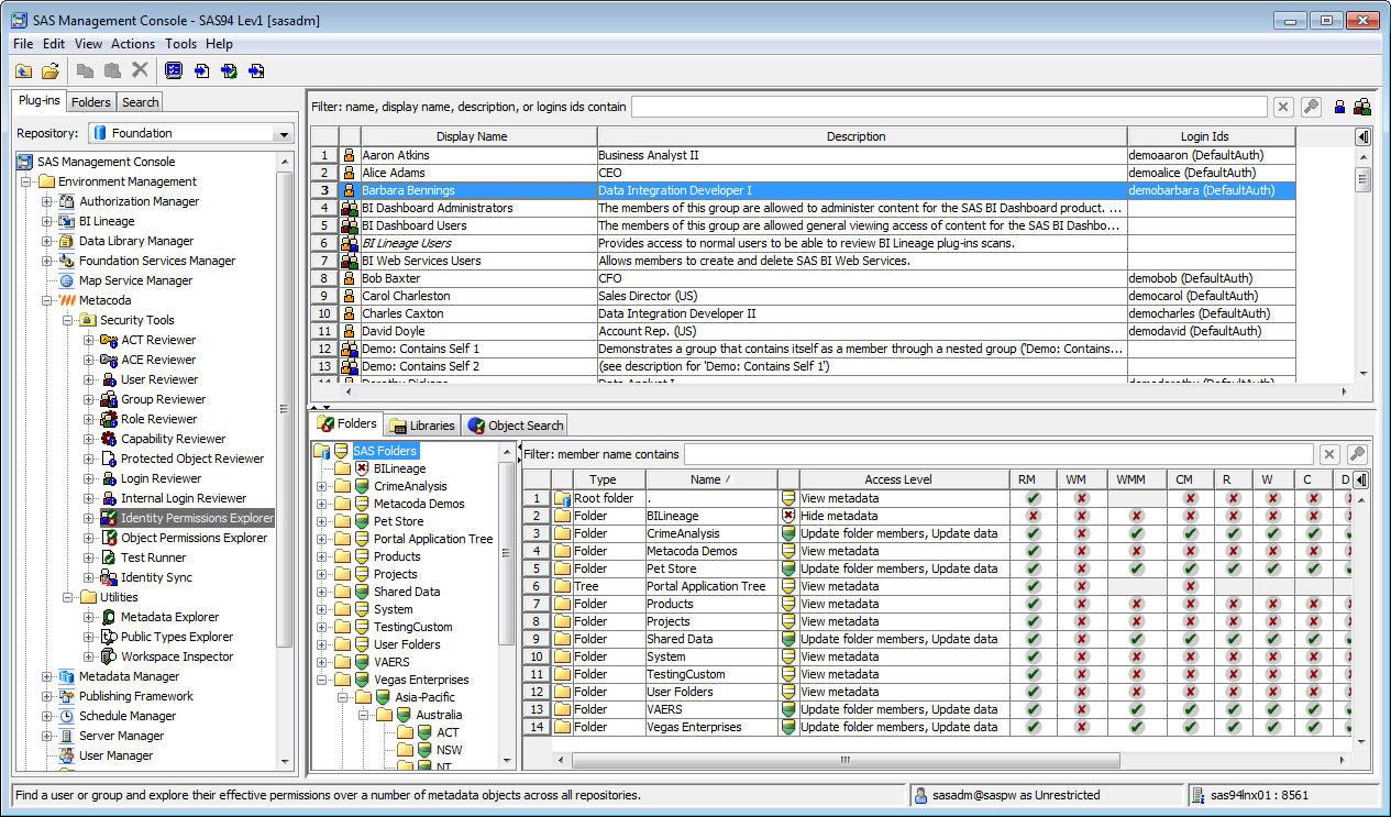Metacoda Security Plug-ins: Identity Permissions Explorer (Folders Tab)
