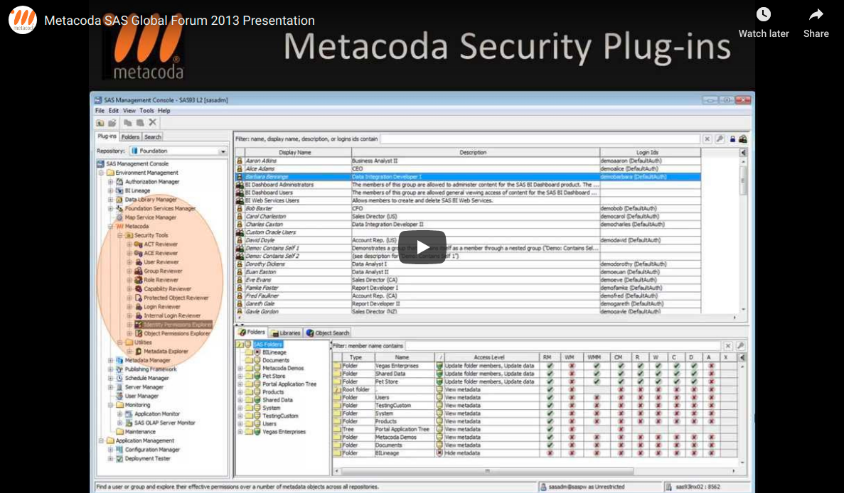 Metacoda SASGF 2013 Presentation on YouTube