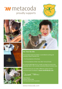 Metacoda supporting Australian Koala Foundation