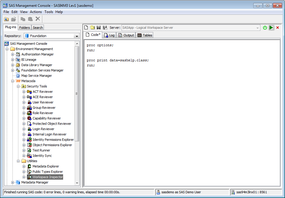 Metacoda Utility Plug-ins: Workspace Inspector (Code Tab)