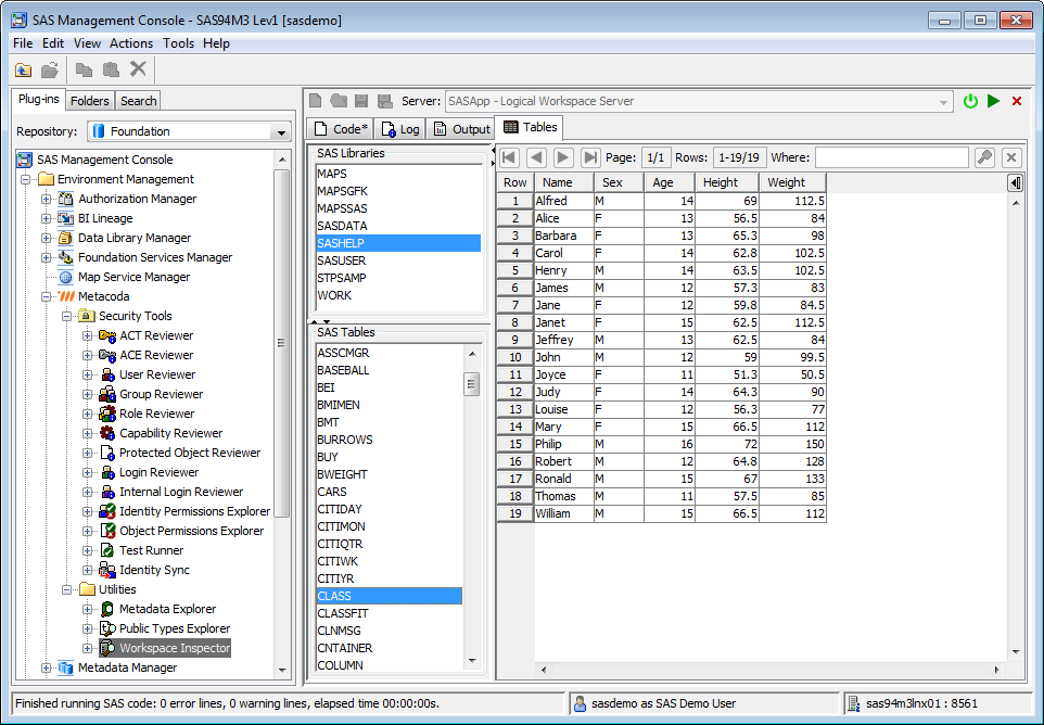 Metacoda Utility Plug-ins: Workspace Inspector (Tables Tab)