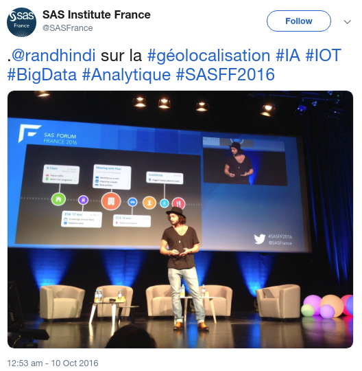 SAS France Tweet