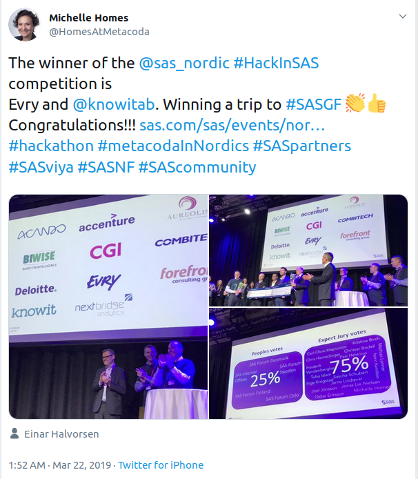 #HackInSAS 2019 winners