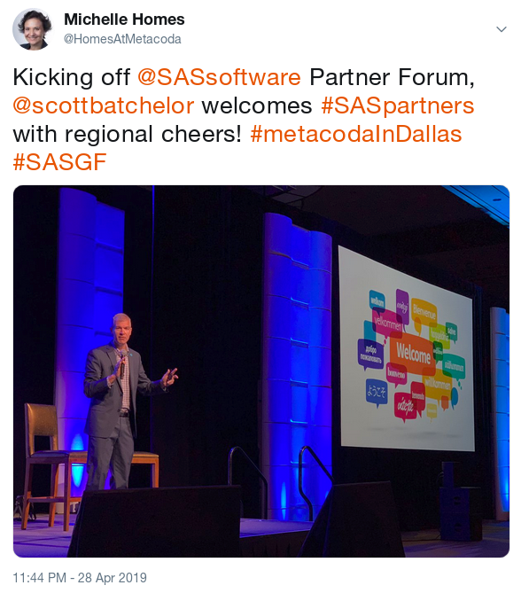 SAS Partner Forum welcome at SASGF 