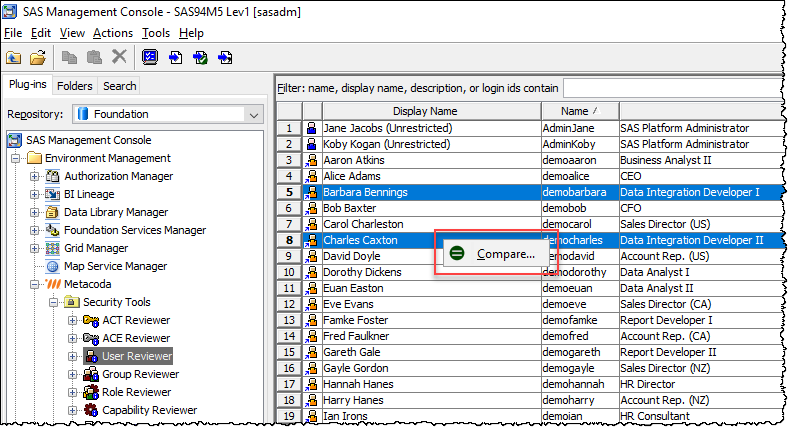 Metacoda Compare Users