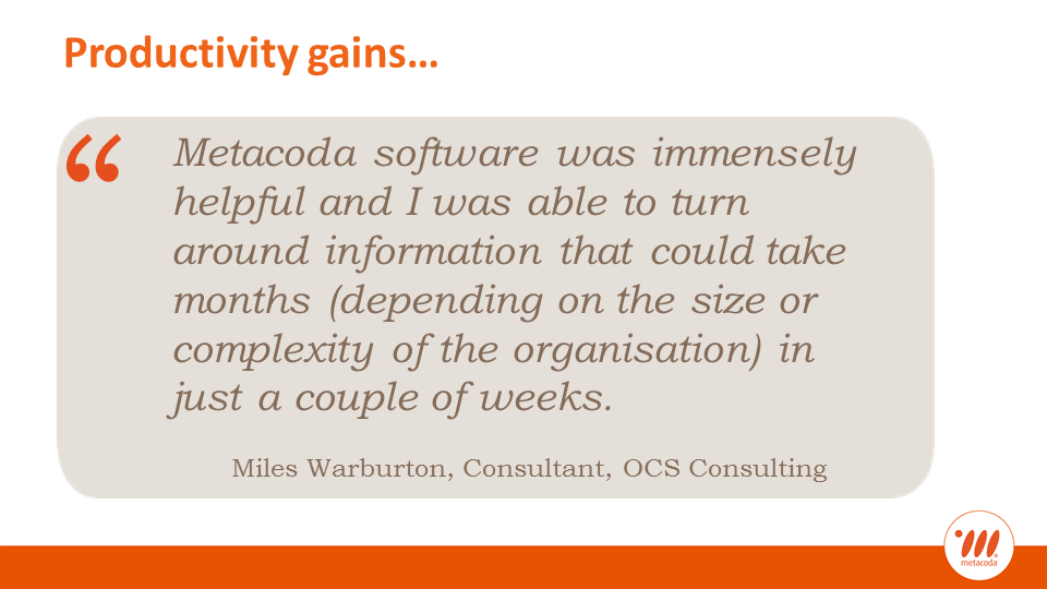 Metacoda testimonial Miles Warburton