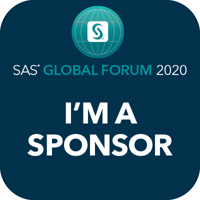 SAS Global Forum 2020, I'm a sponsor badge