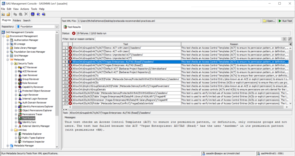 Metacoda Test Runner - ACT test failure