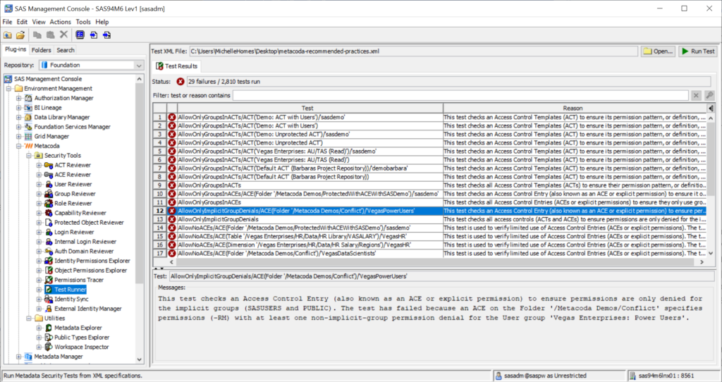 Metacoda Test Runner - implicit denials