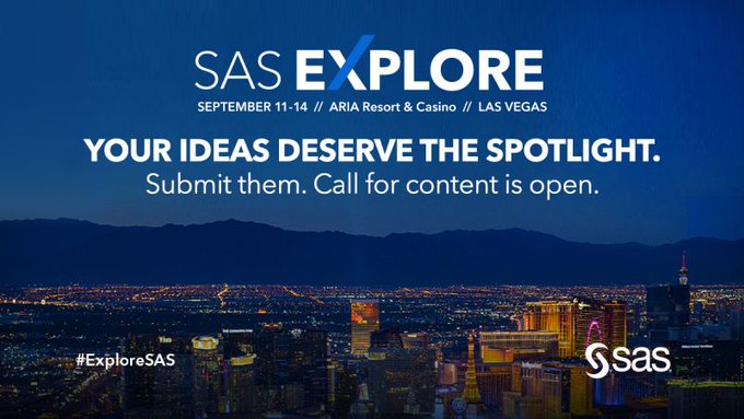 SAS Explore - Call for Content